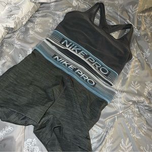 Nike Pro Sports Bra & Shorts set